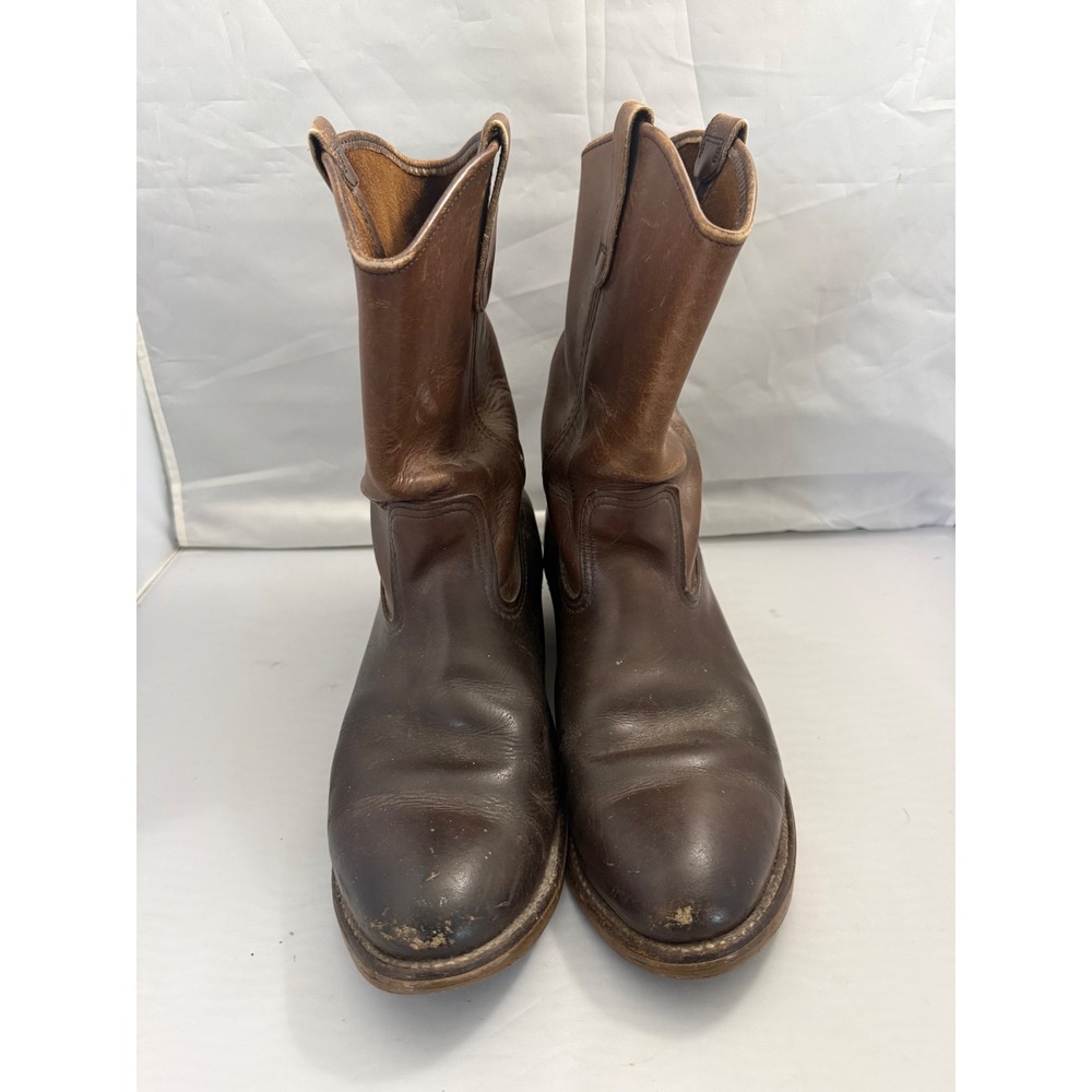 VTG Red Wing Pecos 1101 Pull On Work Boots 11 D Brown Leather Oil Resistant Sole